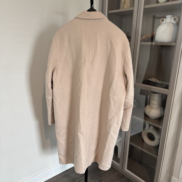 Ksubi Mogul Stone Coat Felted Wool Blend Unlined Collared Tan Long XXL 2XL NEW - Picture 5 of 7